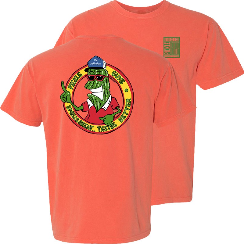 Pickle Guys Logo T-Shirt Bright Salmon