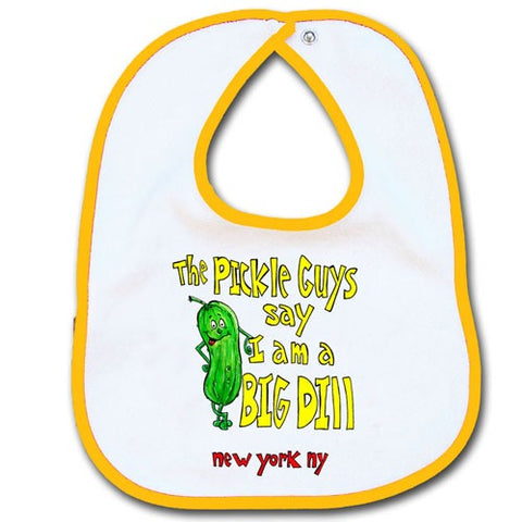 Pickle Guys Says I'm a BIG DILL Bib - Shipping Included - Yellow