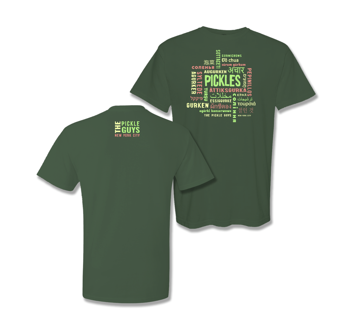 Pickles Word Cloud T-Shirt Green