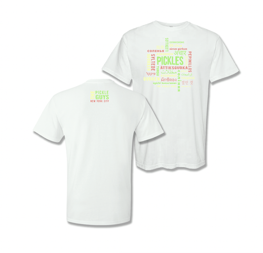 Pickles Word Cloud T-Shirt White